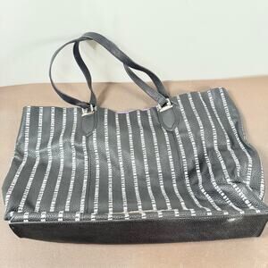 Steve Madden BRouge Black Logo Shopper Tote Shoulder Handbag Purse